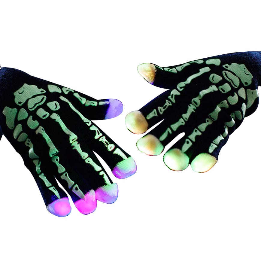 Glowing Skeleton Hands LED Gloves